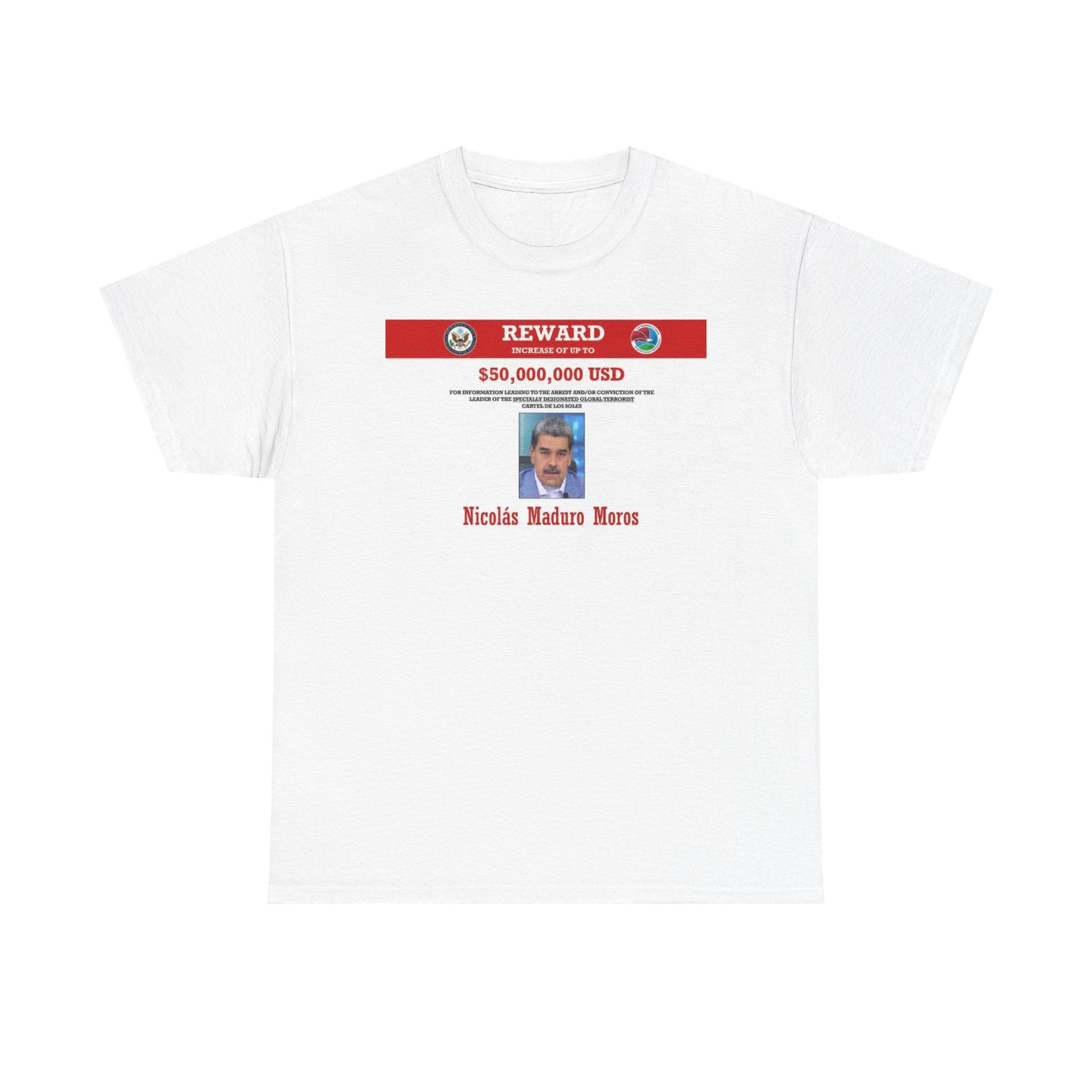 T-Shirt — "Reward 50,000,000 USD" Wanted Poster Design